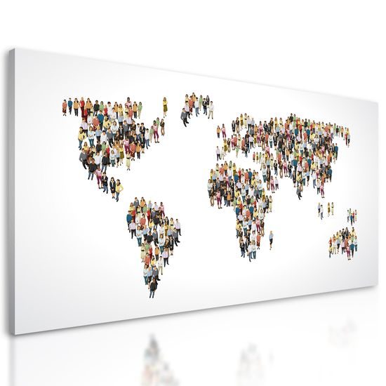 Obraz mapa tvorená ľudmi