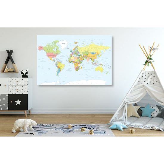 Obraz všeobecná mapa sveta