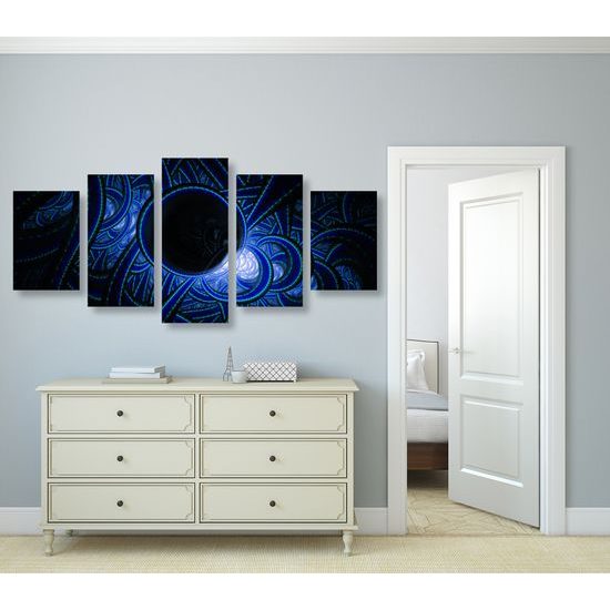 5-dielny obraz tajomná abstrakcia