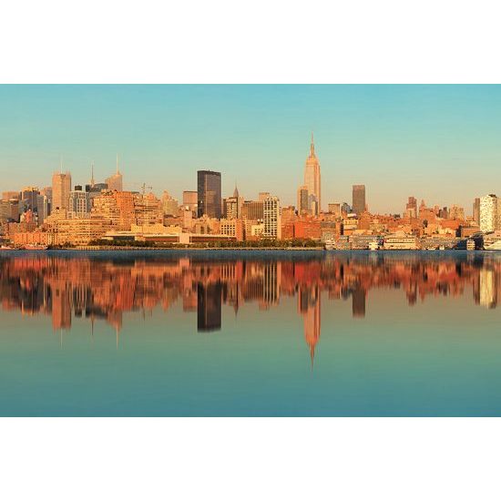 Samolepiaca fototapeta zrkadlenie New Yorku vo vode