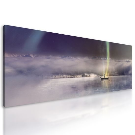 Obraz hviezdna obloha nad temným jazerom