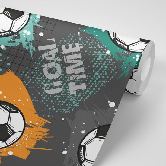 Samolepiaca tapeta futbalová lopta na zaujímavom pozadí