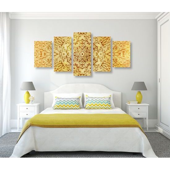 5-dielny obraz umelecká Mandala