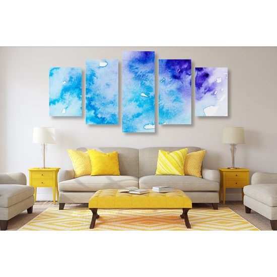 5-dielny obraz abstrakcia oblohy