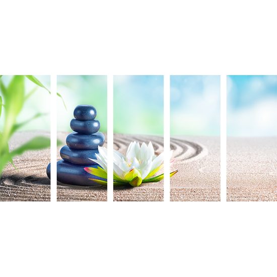 5-dielny obraz wellness zátišie