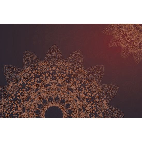 Tapeta prírodná Mandala v hnedom prevedení