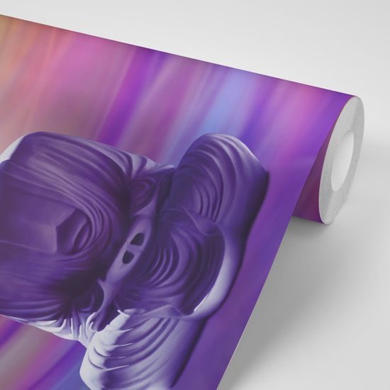 Tapeta rozjímajúci Budha na abstraktnom pozadí