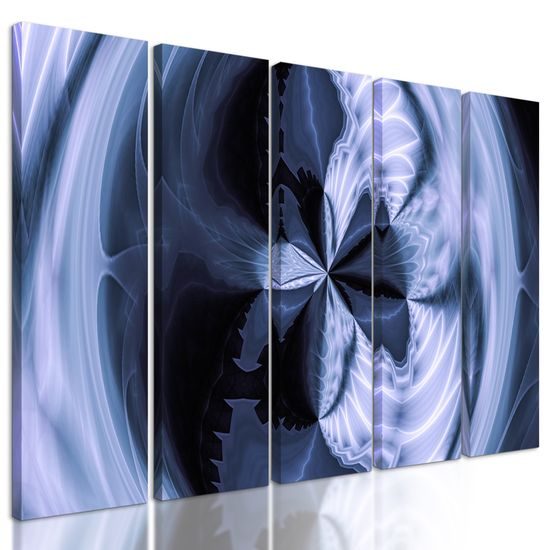 5-dielny obraz krásy abstraktných tvarov