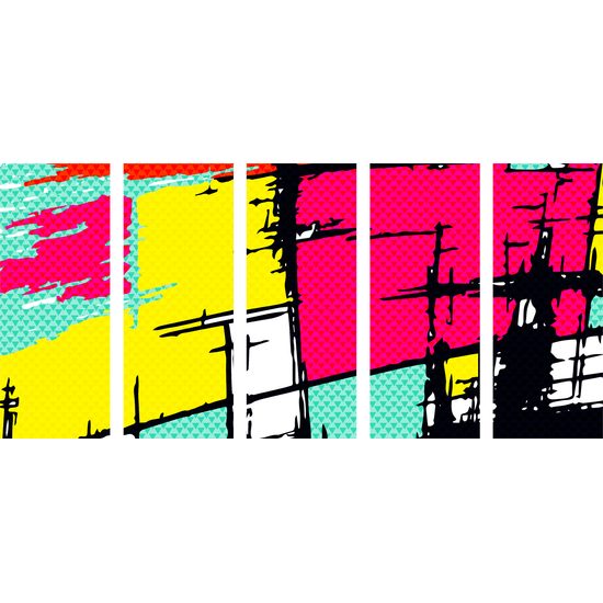 5-dielny obraz unikátny pop-art