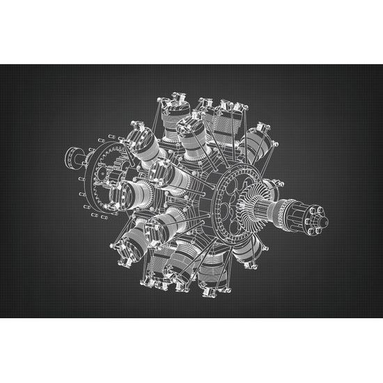 Tapeta nákres motora