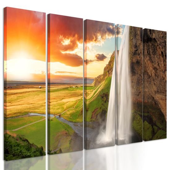 5-dielny obraz nádherný Island