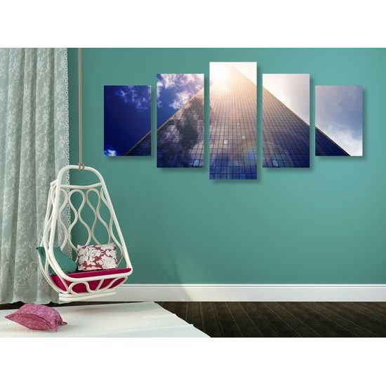 5-dielny obraz krása modernej architektúry
