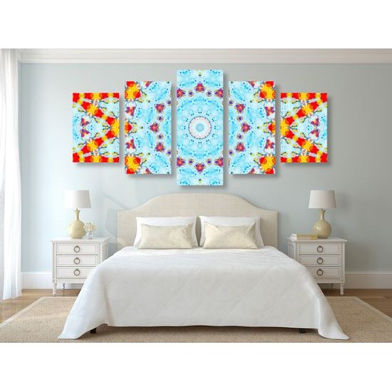5-dielny obraz nevšedná mandala