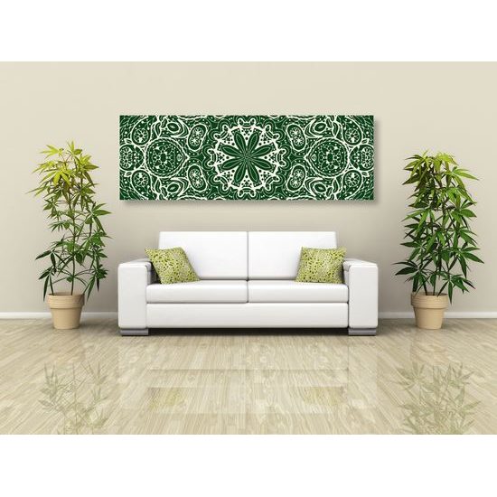Obraz Mandala v zelenom štýle