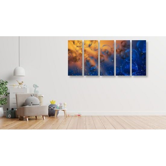 5-dielny obraz bublinky a nočná obloha