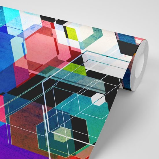 Samolepiaca tapeta abstrakcia geometrických tvarov