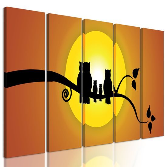 5-dielny obraz šťastná rodinka