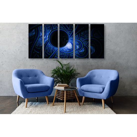 5-dielny obraz tajomná abstrakcia