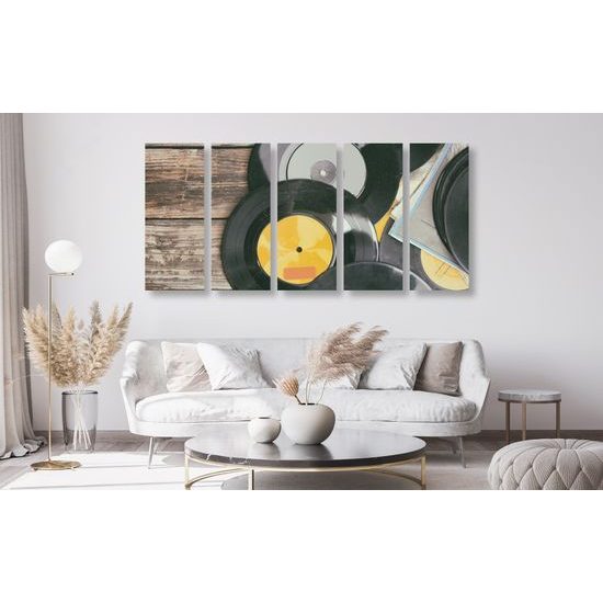 5-dielny obraz klasická vinylová platna