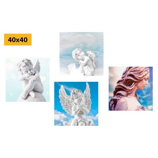Set obrazov anjel v nebesách