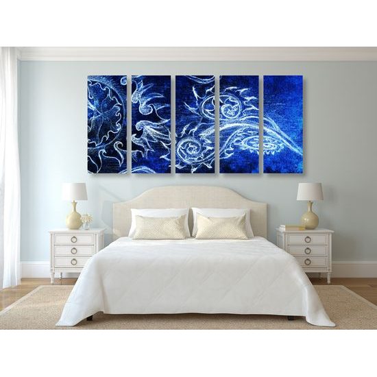 5-dielny obraz zaujímavá abstrakcia