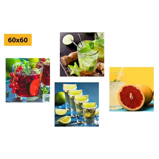 Set obrazov miešané nápoje