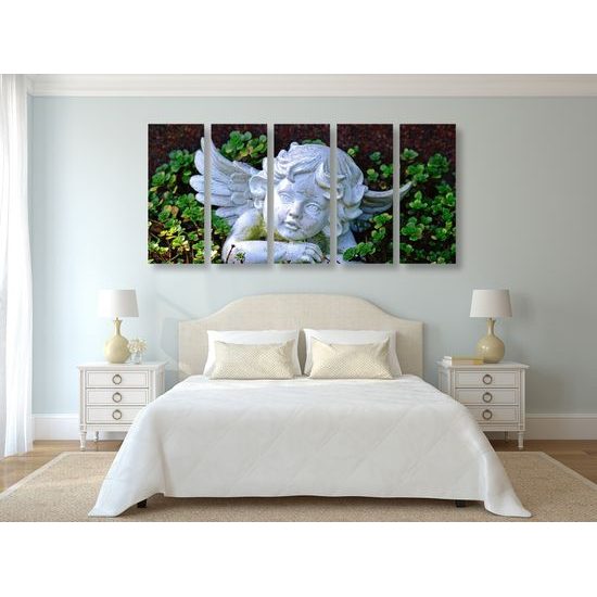 5-dielny obraz záhradný anjelik