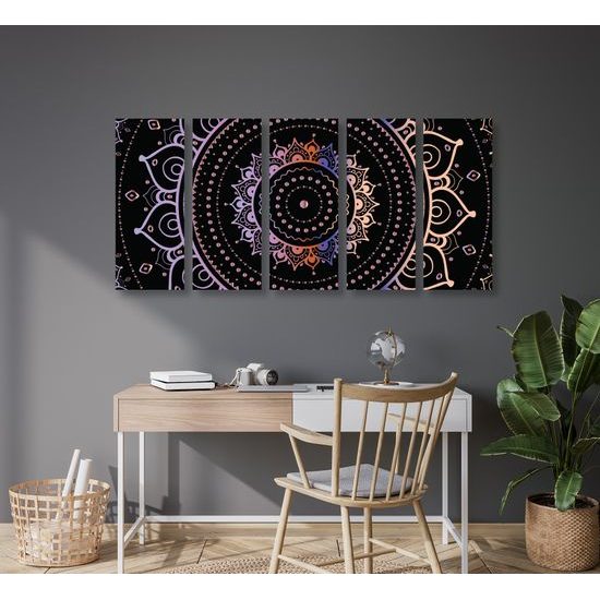 5-dielny obraz magická Mandala