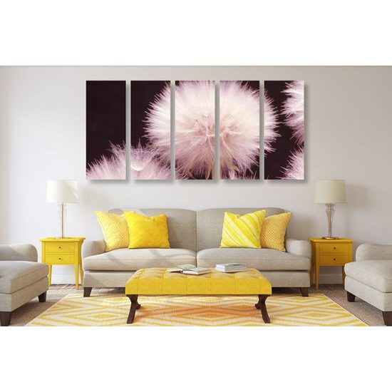 5-dielny obraz púpava v rozkvete