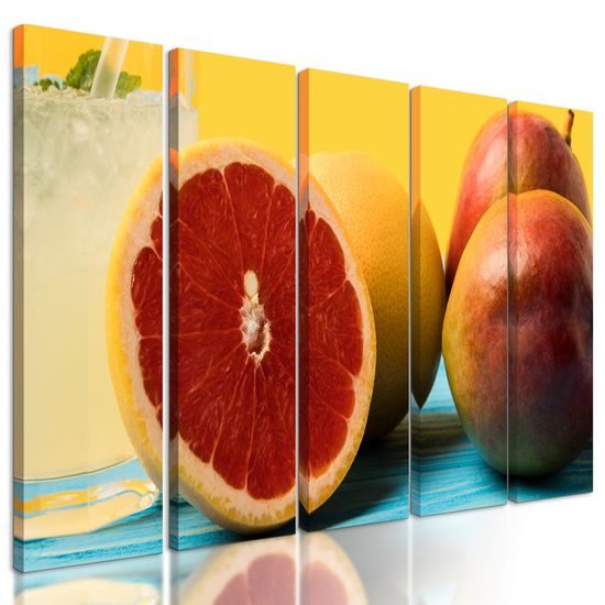 5-dielny obraz tropická limonáda