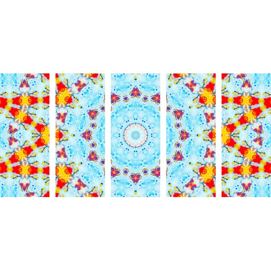 5-dielny obraz nevšedná mandala