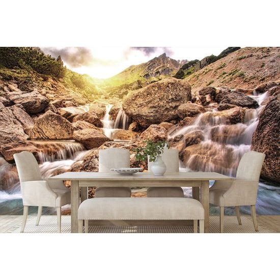 Samolepiaca tapeta vodopády uprostred hôr