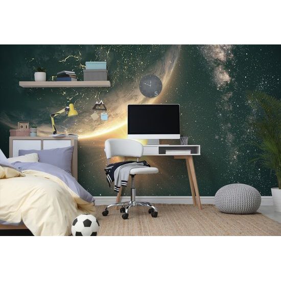 Samolepiaca fototapeta dotyk Zeme s mliečnou cestou