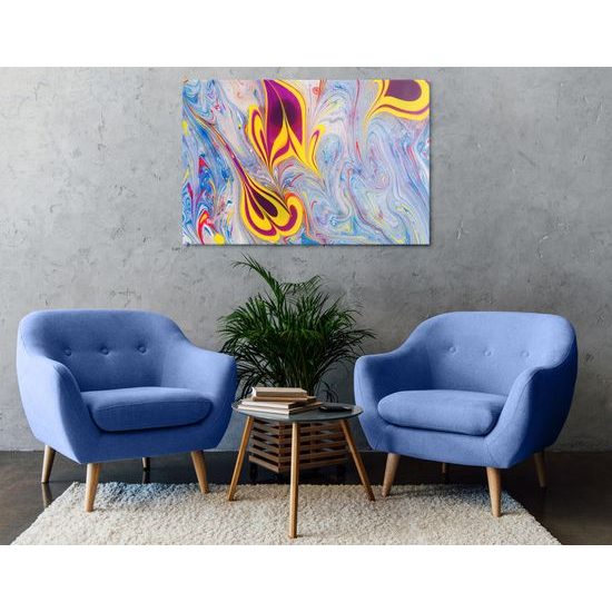 Obraz zaujímavá hra farieb v Ebru prevedení