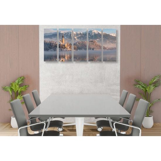 5-dielny obraz kostol na skale