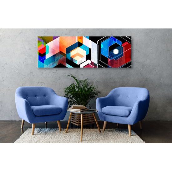 Obraz jedinečná futuristická abstrakcia tvarov