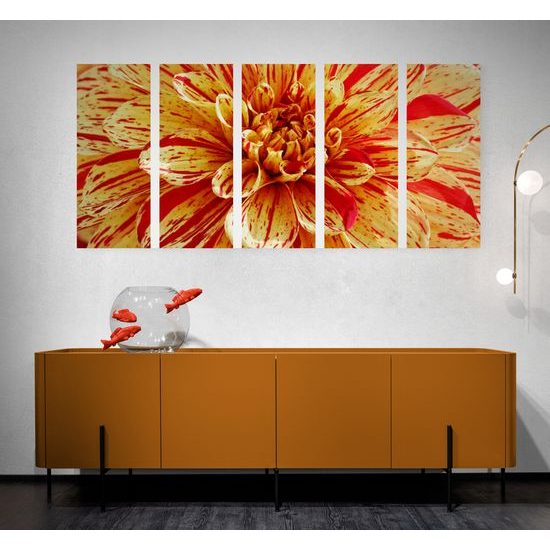 5-dielny obraz ohromná dália