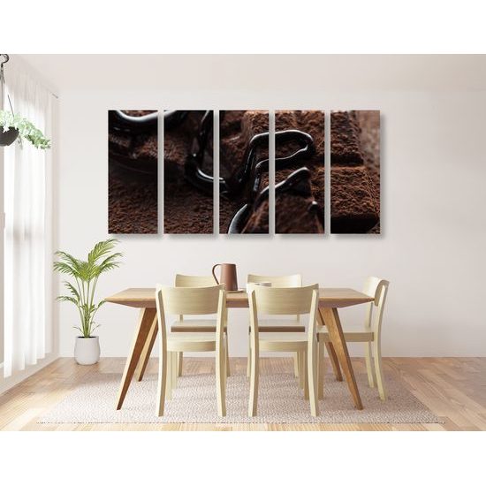 5-dielny obraz chutná horká čokoláda