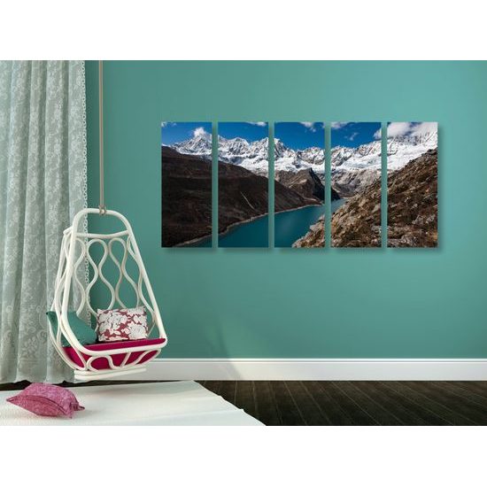 5-dielny obraz tiahle pleso v národnom parku