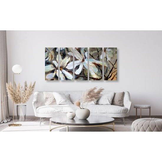 5-dielny obraz akvarelový javor