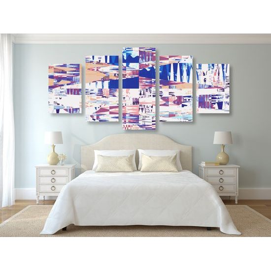 5-dielny obraz zaujímavý súlad tvarov