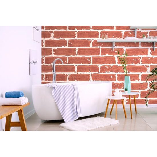 Tapeta červená tehlová stena
