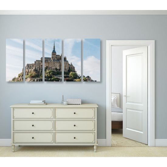5-dielny obraz majestátny hrad na skale