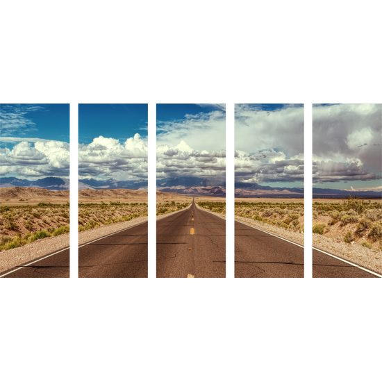 5-dielny obraz cesta pušťou