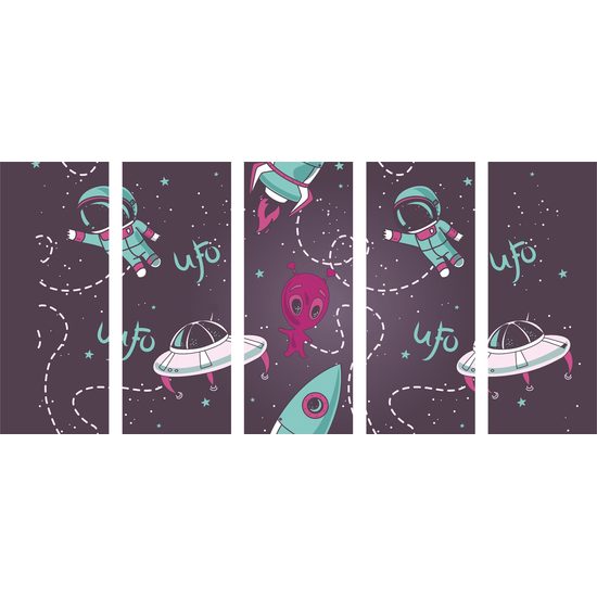 5-dielny obraz vesmírny priatelia