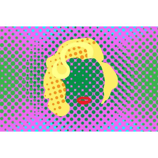 Tapeta jedinečná Marilyn Monroe v pop art prevedení