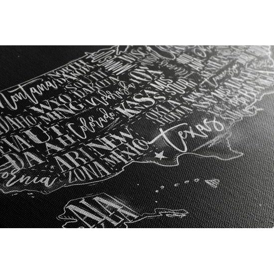 Obraz zaujímavá mapa USA