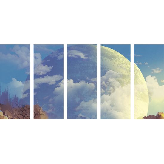 5-dielny obraz žena v neznámom svete