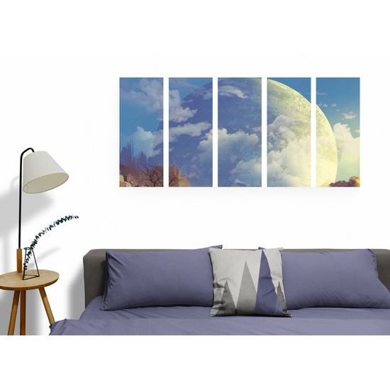 5-dielny obraz žena v neznámom svete