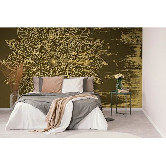Originálna tapeta štruktúra zlatistej Mandaly